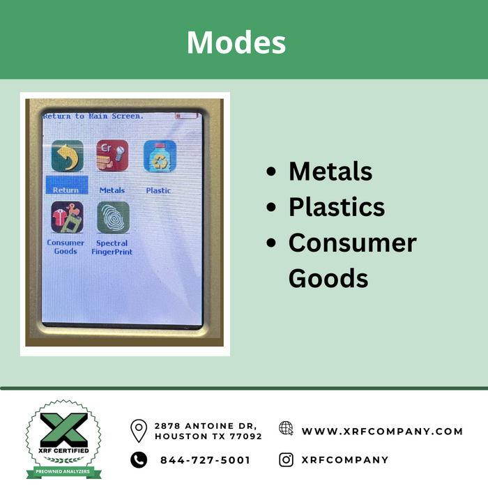 XRF Certified Pre-Owned- Thermo Scientific Niton XL3t 950 XRF Analyzer & PMI Gun for Scrap Metal Recycling & PMI Testing of Stainless Steel + Low Alloy Steel + Titanium + Nickel + Cobalt + Copper + Aluminum + Plastic & Consumer Goods (SKU #827)