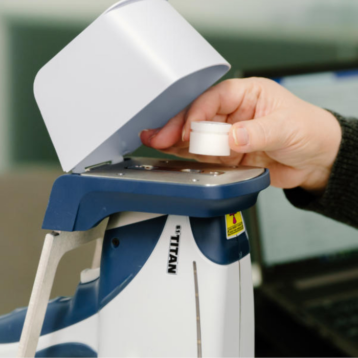 NEW XRF Company Bruker S1 Titan 500 Handheld Analyzer & PMI Gun for PMI Testing & Scrap Metal Sorting for + Stainless Steel + Low Alloy Steels + Nickel + Titanium + Cobalt + Copper + Standard Alloys