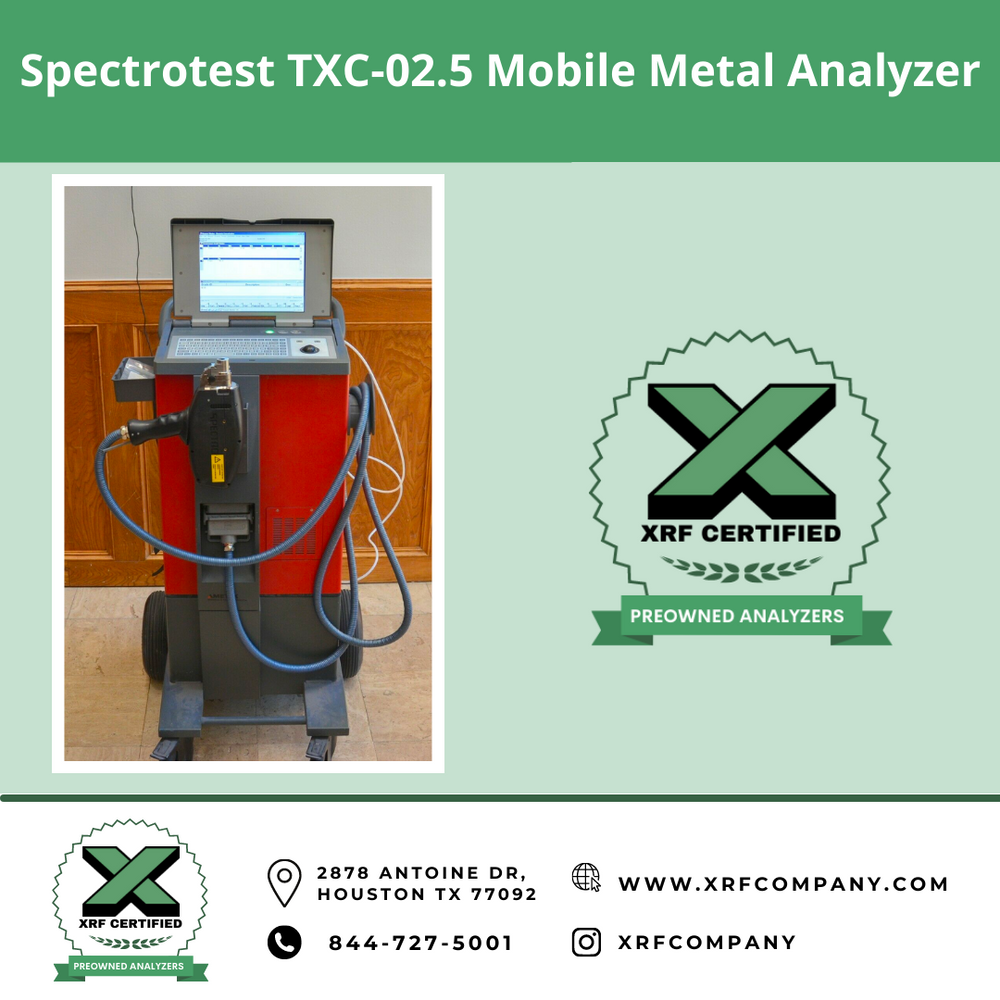 XRF Company Certified Lease to Own Spectrotest TXC-02.5 Mobile XRF Analyzer For Metal Fabrication
