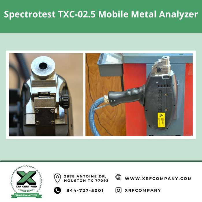 XRF Company Certified Lease to Own Spectrotest TXC-02.5 Mobile XRF Analyzer For Metal Fabrication