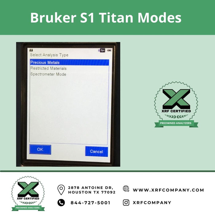 XRF Company Certified Lease to Own Bruker S1 Titan Handheld Analyzer For Metal Fabrication