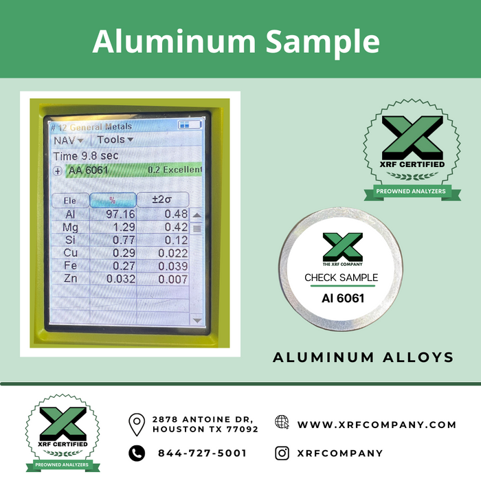 XRF Company Certified Pre-owned Factory Refurbished Thermo Niton XL2 980 PLUS XRF Gun with Camera for PMI Testing :  Standard Alloys + Aluminum Alloys + Light Element.  (SKU #813).