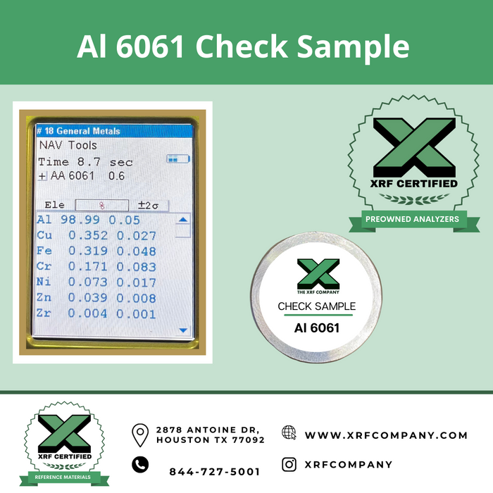 Lease to Own Factory Refurbished Certified Thermo Scientific Niton XL3t 800 XRF Analyzer for PMI Inspection & Scrap Metal Recycling with Standard Alloys+ Aluminum Alloys  (SKU #851)
