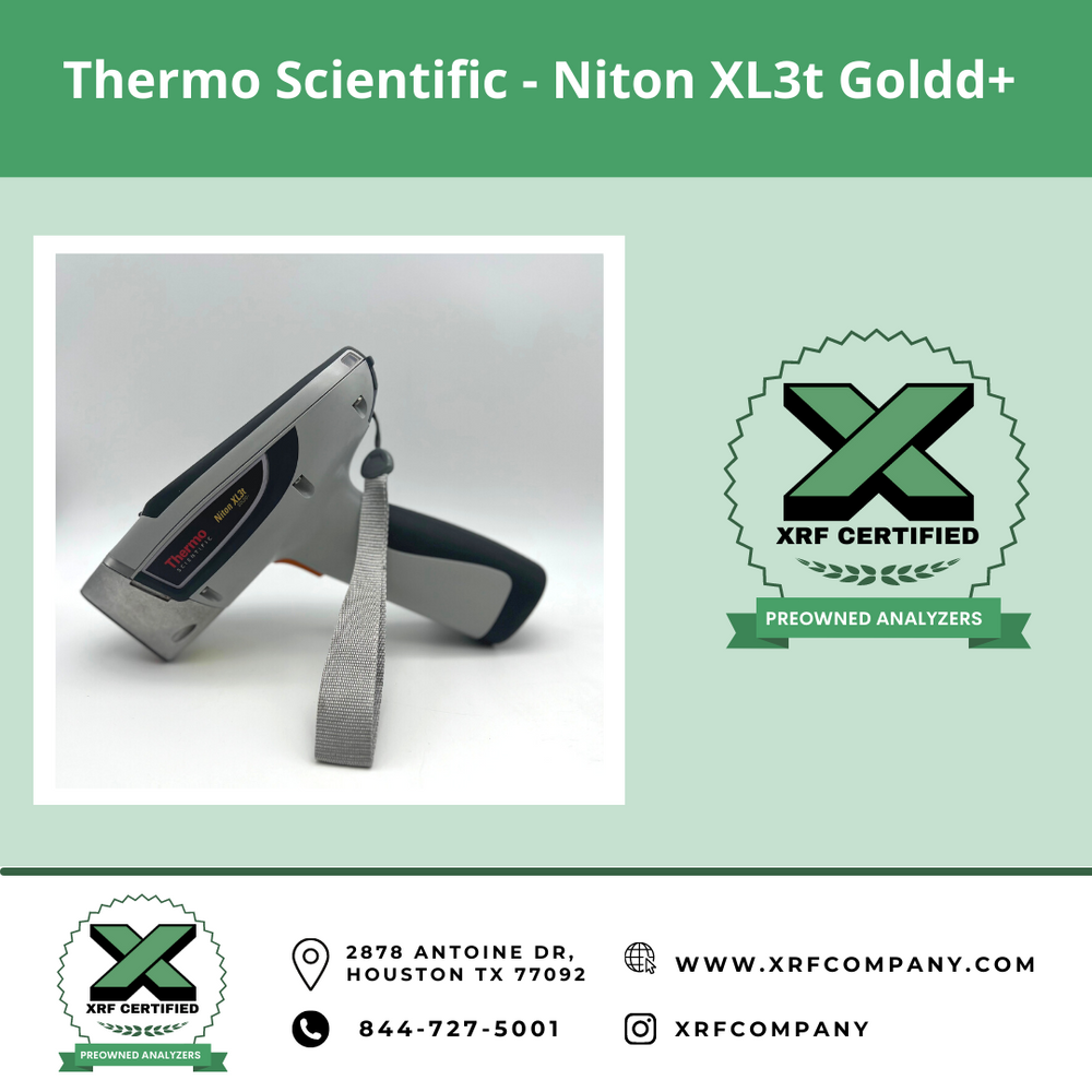 Lease to Own XRF Certified Pre-Owned- Thermo Scientific Niton XL3t XRF 950 XRF Analyzer for Metals + Mining + Precious (SKU #886)