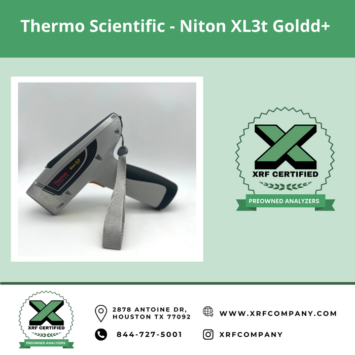 Lease to Own XRF Certified Pre-Owned- Thermo Scientific Niton XL3t XRF 950 XRF Analyzer for Metals + Mining + Precious (SKU #886)