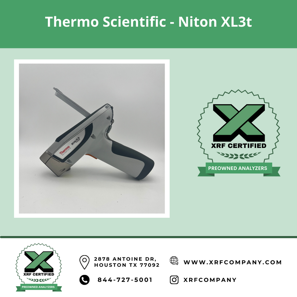 Factory Refurbished Thermo Scientific Niton XL3t 700 XRF Analyzer with Electronic Alloy, Plastics and Geochem (SKU #869)