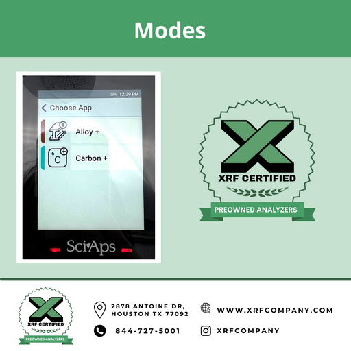 Metal Inspection HandHeld LIBS RENTAL Analyzer - SciAps Z903+ For Carbon Applications