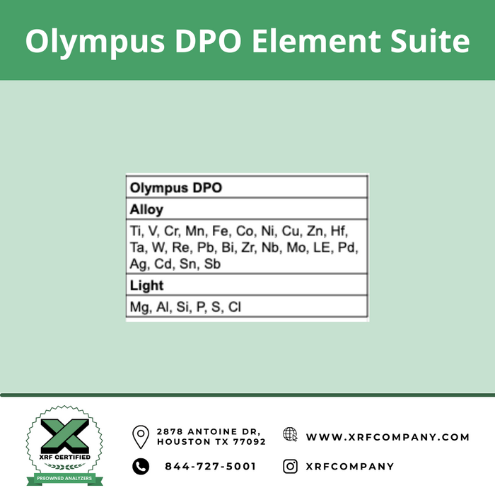 XRF Company Certified Preowned Used Handheld XRF Analyzer Olympus DPO - 2000 - C Alloy Plus  (SKU #689)