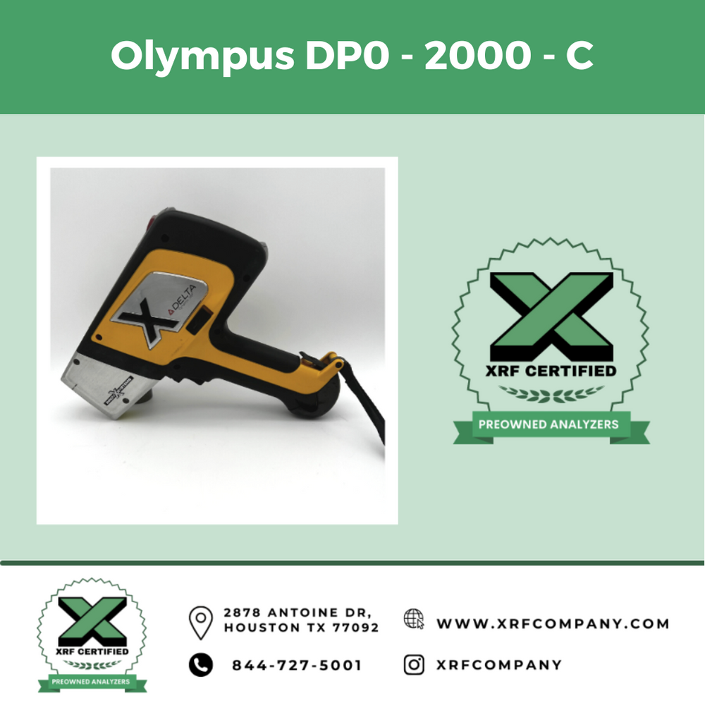 XRF Company Certified Preowned Used Handheld XRF Analyzer Olympus DPO - 2000 - C Alloy Plus  (SKU #689)