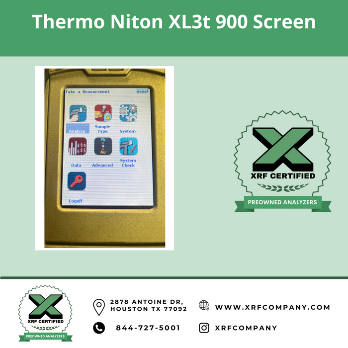 Lease to Own Factory Refurbished Thermo Scientific Niton XL3t 900 XRF Analyzer (SKU #857)