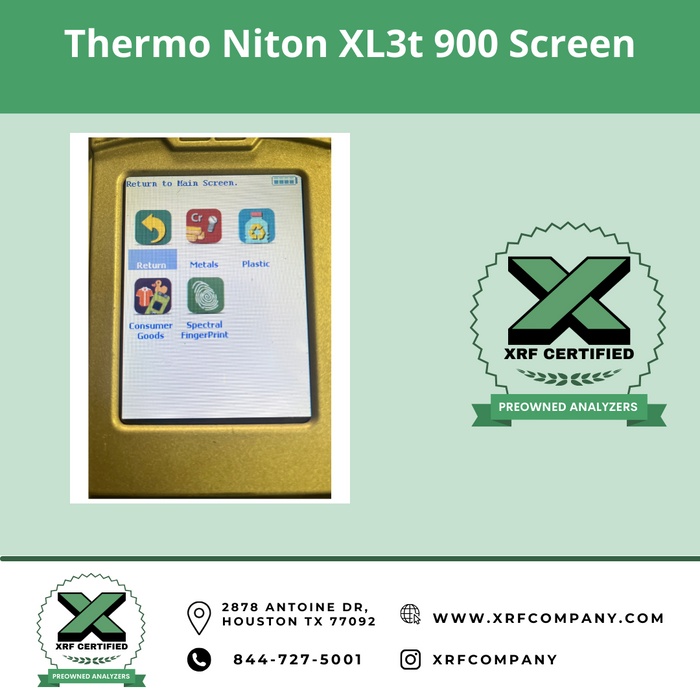 Lease to Own Factory Refurbished Thermo Scientific Niton XL3t 900 XRF Analyzer (SKU #857)