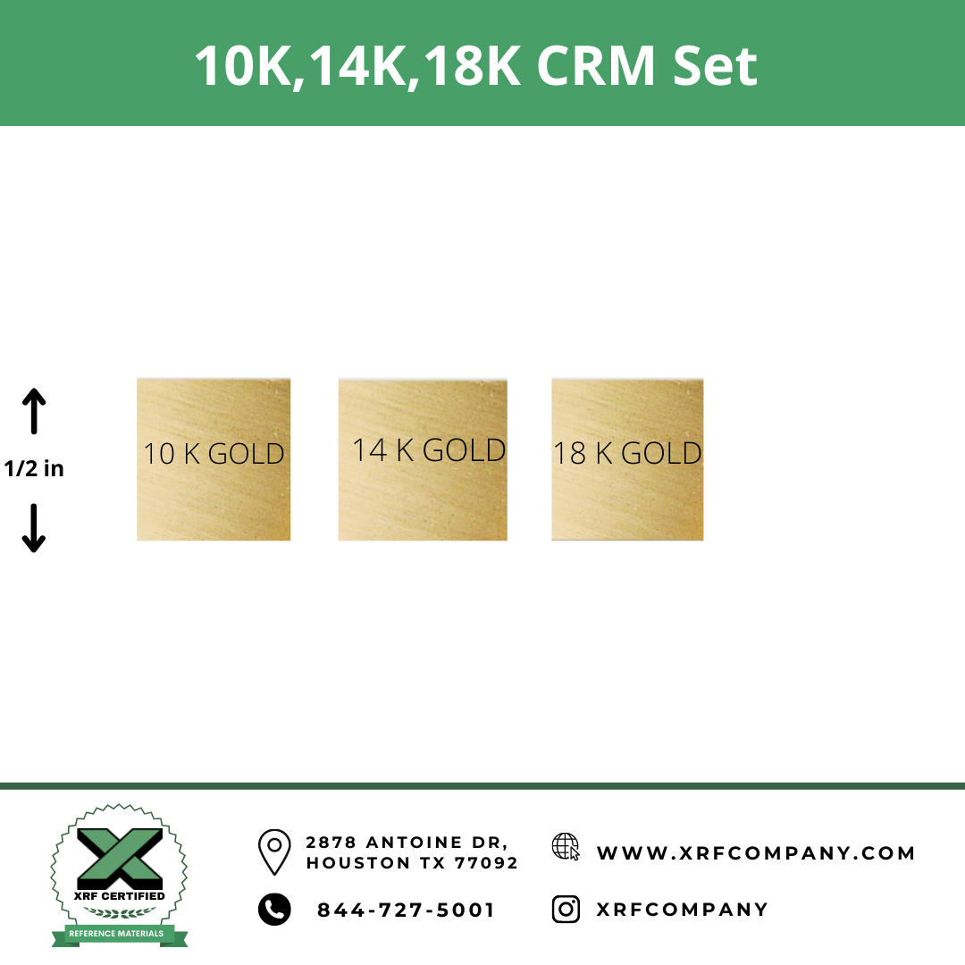 10K/14K/18K Gold CRM Set - Certified Reference Materials