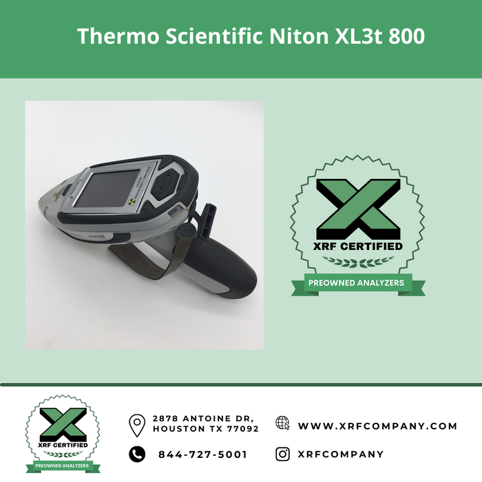 XRF Certified RENTAL Thermo Scientific Niton XL3t 700 Handheld XRF Analyzer Gun For Standard Alloys