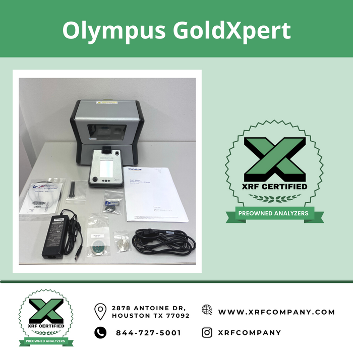 XRF Company Olympus GoldXpert XRF Analyzer For Precious Metals + Cash for Gold + Jewelry + Scrap Gold + Scrap Silver + Platinum + Gold Plated Objects (SKU #690)