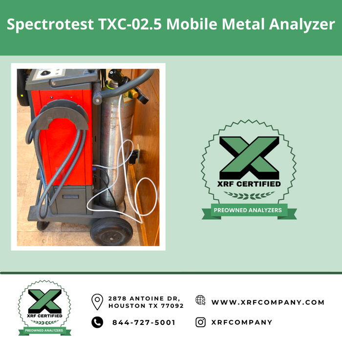 Spectrotest XRF Company Certified Lease to Own Spectrotest TXC-02.5 Mobile XRF Ana ...
