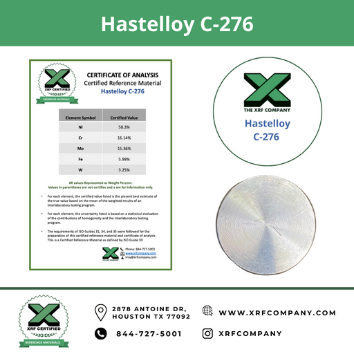 XRF Metal Standard Hastelloy C-276