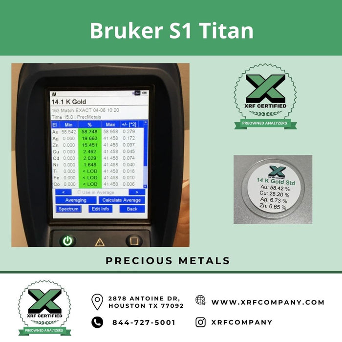 XRF Company Certified Lease to Own Bruker S1 Titan Handheld Analyzer For Metal Fabrication