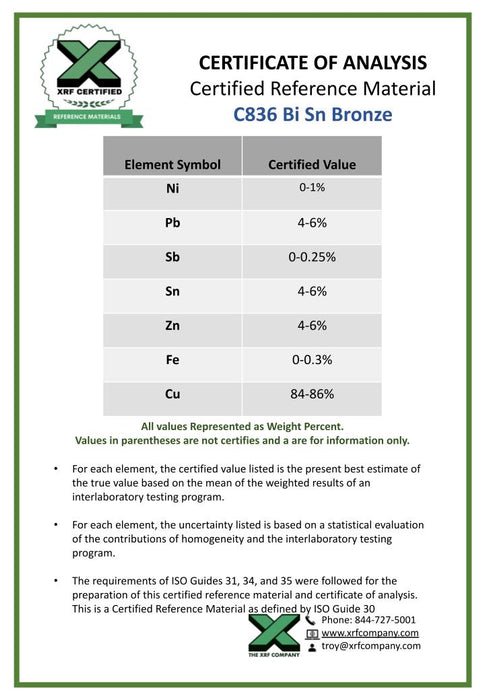 C836 Bi Sn Bronze