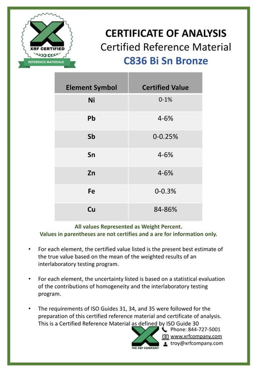 C836 Bi Sn Bronze