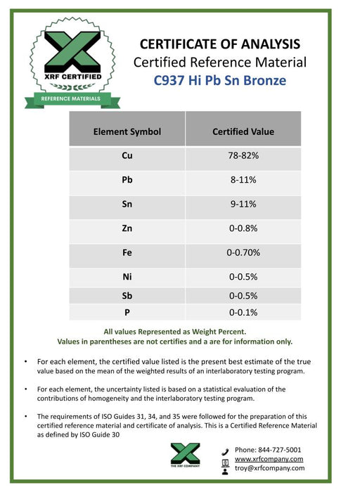 C937 Hi Pb Sn Bronze
