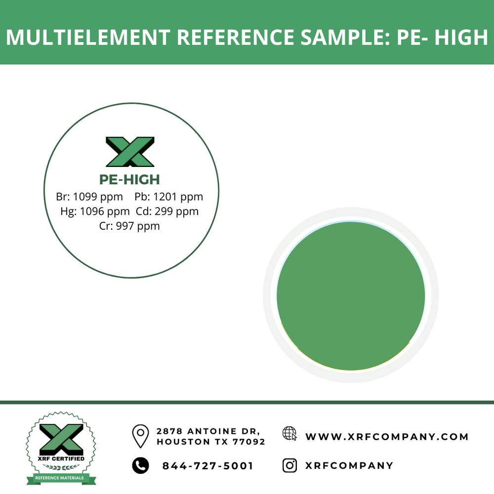 Pe Reference Sample Multielement Reference Sample: PE-HIGH — The XRF Company